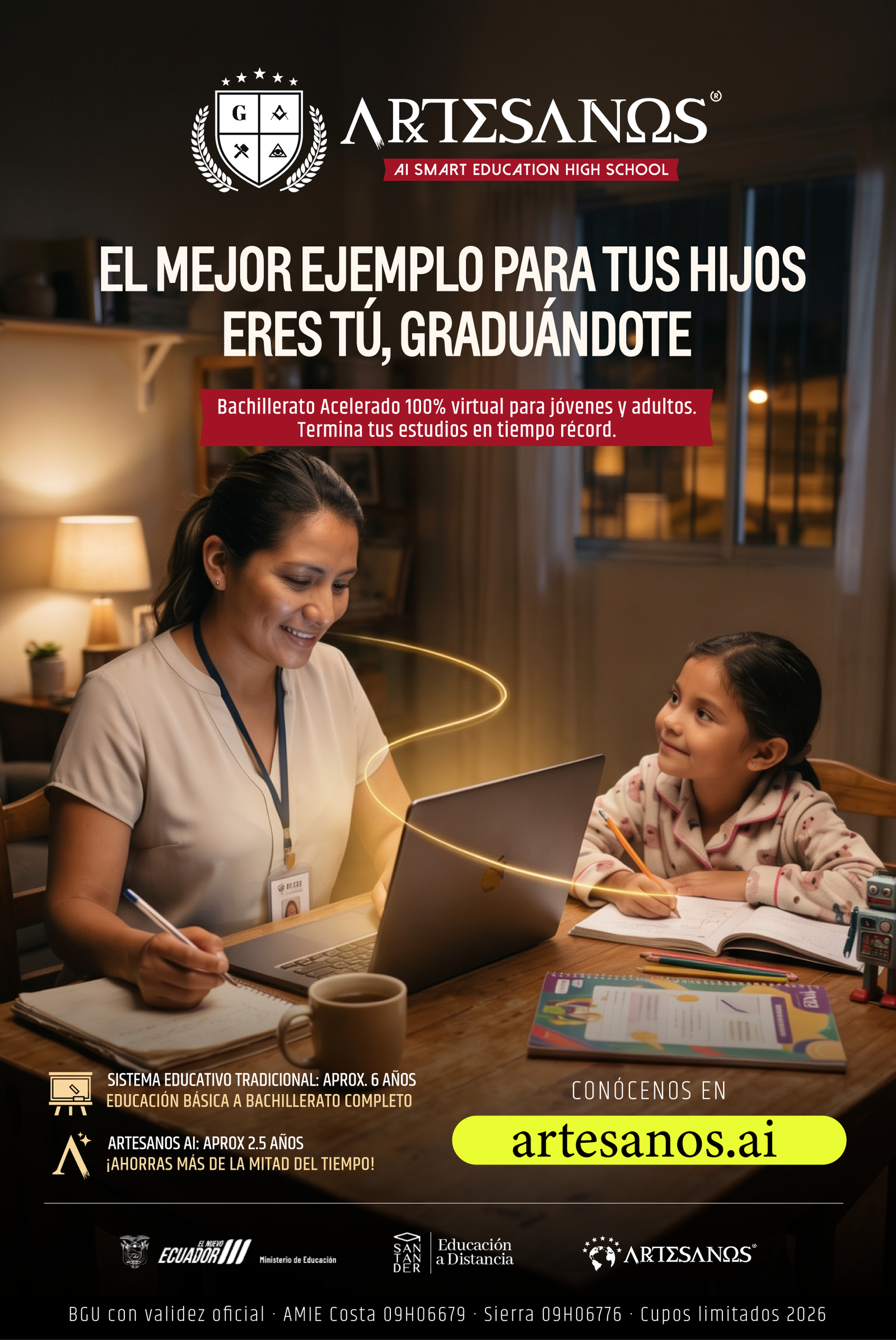 Familias que estudian con Artesanos AI High School